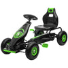 Pedal Go Kart w/ Adjustable Seat, Rubber Wheels Shock Absorb
