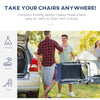 Reclining Zero Gravity Chair with Adjustable Backrest, Folding Garden Sun Lounger, Outdoor Recliner with Removable Cushion and Headrest, Dark Blue
