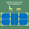 Soozier Portable Pickleball Net Set with 22FT Regulation Size Net, Ball Collector, Court Marking Kit, Balls, Carrying Bag