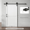 42inx84in Barn Door with 7FT Sliding Door Hardware Kit, Handle, Upgraded Rollers and Floor Guide, Waterproof