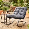 Outdoor Rocking Chair, Oversized Rocking Patio Chair with 25