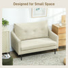 2 Seater Sofa, Small Modern Couch with High-Resilience Foam, Thicken Padding, Button Tufted