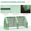 6' x 3' x 3' Portable Tunnel Greenhouse Outdoor Garden Mini with Large Zipper Doors & Water/UV PE Cover Green