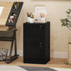 2 Drawer Filing Cabinet with Lock, Office Storage Cabinet with Adjustable Hanging Bars for A4 Letter Size Files, Black