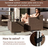 Set of 10 Fasteners Clip Outdoor Furniture Connectors Rattan Wicker Sofa Connectors