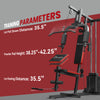 Soozier Home Gym Equipment Weight Training Machine, Multifunction Workout Machine with 143lbs Weight Stack for Full Body Workout and Strength Training, Black, Red