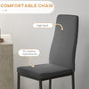 Dining Table Set for 2, Square Kitchen Table and Chairs, Dining Room Table and PU Leather Upholstered Chairs, Grey