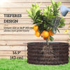 Galvanized Raised Flower Bed, 3 x 3 x 1.5 ft Outdoor Metal Raised Bed with Safety Edging and Gloves, Dark Grey