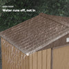 7' x 4' x 6' Garden Storage Shed Outdoor Patio Metal Tool Storage House w/ Foundation Kit and Double Doors, Earthy Yellow