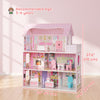 Dollhouse with 8 PCS Accessories, Dreamhouse Villa with LED Light, 3-Story Doll House with 6 Rooms for Girls 3-6 Years