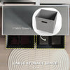 Shoe Storage Bench with Seat, Entryway Bench Seat with Cushion, 2 Fabric Drawers for Hallway, White