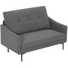 2 Seater Sofa, Small Modern Couch with High-Resilience Foam, Thicken Padding, Button Tufted