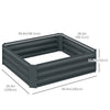 Set of 2 Raised Garden Bed, Steel Elevated Planter Box for Flowers, Herbs, Succulents, 39
