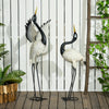 Set of 2 Garden Sculptures Heron Statues Lawn Patio Backyard Ornaments, 35.4
