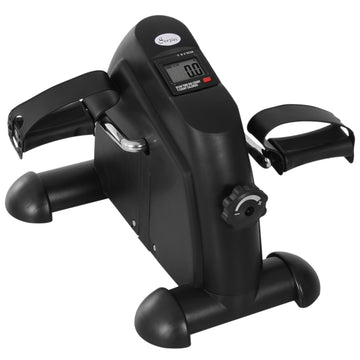 Soozier Portable Mini Pedal Exercise Bike Indoor Cycle Fitness Arm Leg w/ LCD Display, Black