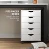 File Cabinet with 5 Drawer Wheels, 15.7