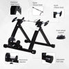 Soozier Foldable Indoor Bike Trainer, Stationary Bicycle Stand for Riding Exercise, 26-28