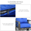 3 Pieces Wicker Patio Furniture Set, Rattan Bistro Set with Storage Coffee Table and Thickened Cushions, Outdoor Conversation Set for Garden, Porch, Balcony, Blue
