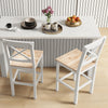 Counter Height Stools Set of 2, Farmhouse Bar Stools with Backs, Solid Wood Counter Stools for Kitchen Island