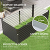 5' x 3' x 2' Raised Garden Bed, Galvanized Planter Box for Growing Flowers, Herbs and Vegetables, Dark Grey