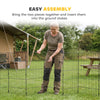 Foldable Metal Exercise Dog Playpen, Expandable Pet Fence for Small & Medium Dogs, 20