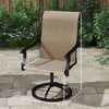 Outdoor Swivel Dining Chairs Set of 2, High Back Swivel Chairs with All Weather Mesh for Deck, Backyard, Poolside