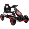 Pedal Go Kart w/ Adjustable Seat, Rubber Wheels Shock Absorb