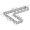 Galvanized Raised Garden Bed Steel Planter Box w/ Rods for Vegetables Flowers Herbs, 82