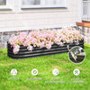 6.4 x 2 x 1ft Galvanized Raised Garden Bed Kit, Metal Planter Box with Safety Edging, Dark Grey