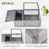 Wood Tortoise House for Lizards, Geckos, Indoor Outdoor Use, 35.8