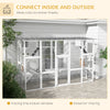 Large Outdoor Catio with Condos, Platforms, Doors, Ladders, Weather-Resistant Roof, White