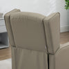 Faux Leather Accent Chair with Thick Padding for Living Room, Bedroom, Home Office