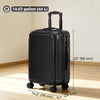 20-Inch Expandable Luggage, Hardshell Suitcase with Spinner Wheels, Top Handle, Side Handle, TSA Lock, Black