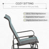 Patio Glider with Breathable Mesh Fabric, Outdoor Glider Chair, Garden Rocking Gliding Seat for Patio, Yard, Porch, Grey