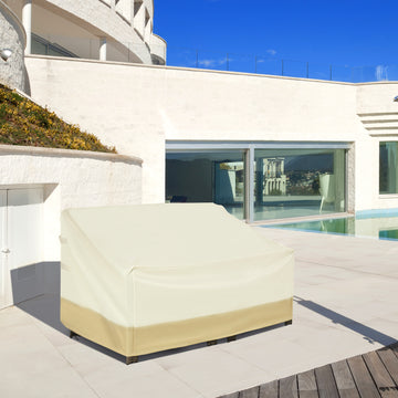 Patio Furniture Covers for 3-Seater Garden Bench, Waterproof 600D Heavy Duty Oxford Fabric Outdoor Sofa Cover, Windproof, Tear Resistant, Anti-UV, 59.8