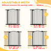 Extra Tall Dog Gate with Door, Pressure Fit, Auto Close, Double Locking for Doorways Hallways Stairs, 29