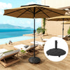 Round Patio Umbrella Base with Wheels, 44 lbs Resin Umbrella Stand Base, 1.3