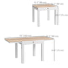 Extendable Patio Dining Table, Aluminum Frame Outdoor Patio Table with Faux Wood Top for Garden Backyard, Natural Wood