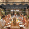 19' x 10' Pergola with Retractable Canopy, Patio Pergola with Sun Shade Shelter, UV50+, for Patio, Garden