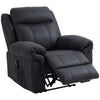 Manual Recliner Chair with Vibration Massage, Side Pockets, Microfibre Reclining Chair for Living Room