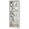 5-Tier Bookcase, Storage Bookshelf with Adjustable Shelves, Display Shelves for Living Room, Home Office, White