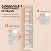 9-Tier DVD Shelf with 7 Adjustable Shelves, Slim CD Shelf, Holds 252 CDs, 147 DVDs or 189 Blu-rays, White