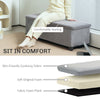 44 Inches Ottoman with Storage, Lid, Legs, Corduroy End of Bed Bench for Living Room, Bedroom, Entryway, Light Grey