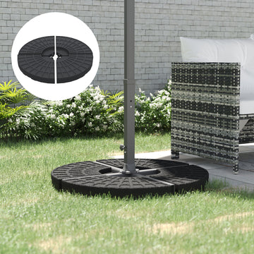 Set of 4 Umbrella Base Weights Outdoor Parasol Holder for Cross Base Portable