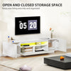 Entertainment Center with RGB LED Lights, TV Stand for 65-85 Inch TV, Modern TV Table for Living Room, High Gloss White
