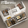 Modern Coffee Table, Lift Top Center Table with Fabric Drawers and Hidden Storage for Living Room, Cement Grey