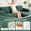 Sectional Sofa with Changeable Chaise Lounge, 3 Seat L-Shaped Sofa, Upholstered Couch for Small Space