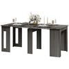 Extendable Dining Table, Expandable Kitchen Table for Small Spaces, Seats up to 6 People, Dark, Grey