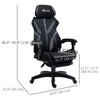 Racing Gaming Chair, Ergonomic Computer Chair with Footrest, Headrest, High Back Recliner Swivel Seat with Adjustable Height, Black Red