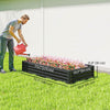 6 x 3 x 1ft Galvanized Raised Garden Bed, Reinforced Outdoor Planter Box with Open Bottom, Dark Grey